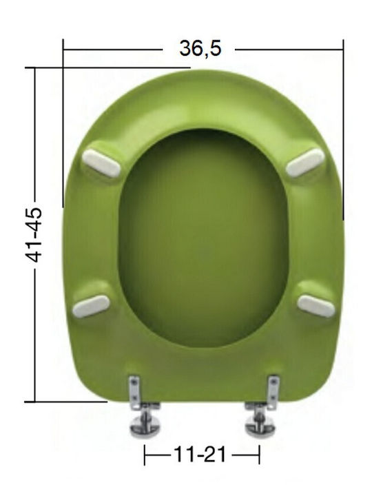 EVIOP Bakelite Toilet Seat White Irida 04cm