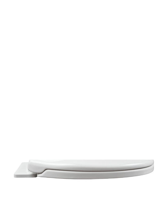 EVIOP Bakelite Soft Close Toilet Seat White Universal 19cm