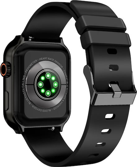 Akashi ALTSWATCALLBK 42mm Smartwatch με Παλμογράφο (Μαύρο)