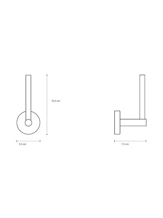Karag Uno Inox Paper Holder Wall Mounted Silver