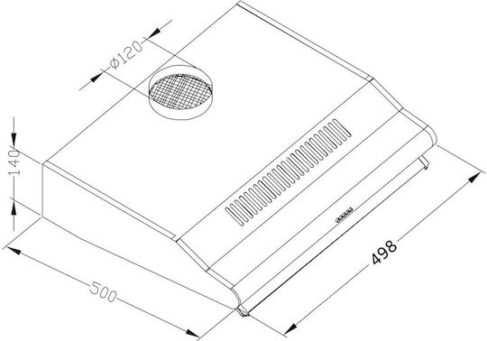 Berdsen Freistehender Dunstabzug 50cm Weiß