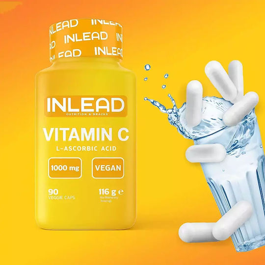 Inlead Nutrition Vitamin C Витамин за Кожата & Антиоксидантно действие 1000мг 90 вегетариански капсули