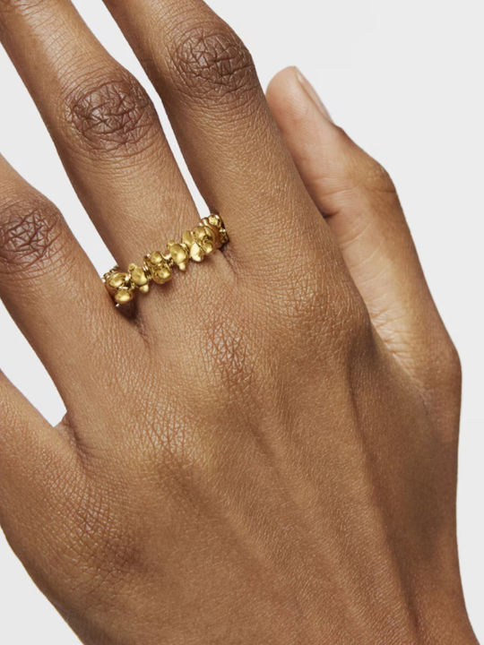 Tous Silver Gold Plated Ring Ring made of Silver Gold Plated