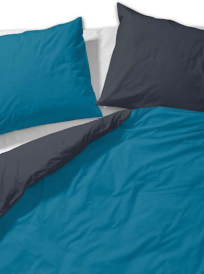 Vesta Home Duvet Single with Microfiber Filling 160x230cm Micro Sky-blue Dark 300 GSMGsm 12.5 togs Togs