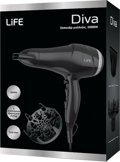 Life Diva Uscător De Păr Cu Difuzor 2000W
