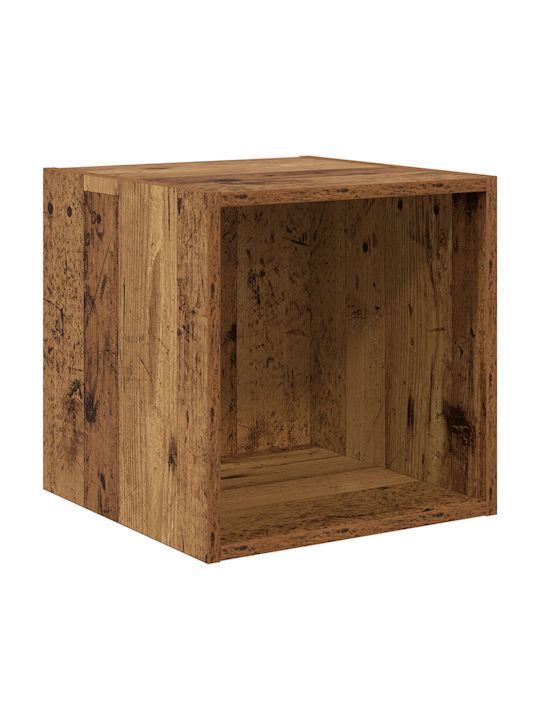 Hängende Wohnzimmer Vitrine aus Spanplatte mit Verglasung Alt Holz