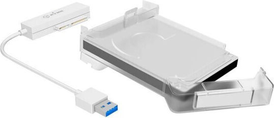 Icy Box Θήκη για Σκληρό Δίσκο 2.5" SATA III με σύνδεση USB 3.0 σε Διάφανο χρώμα