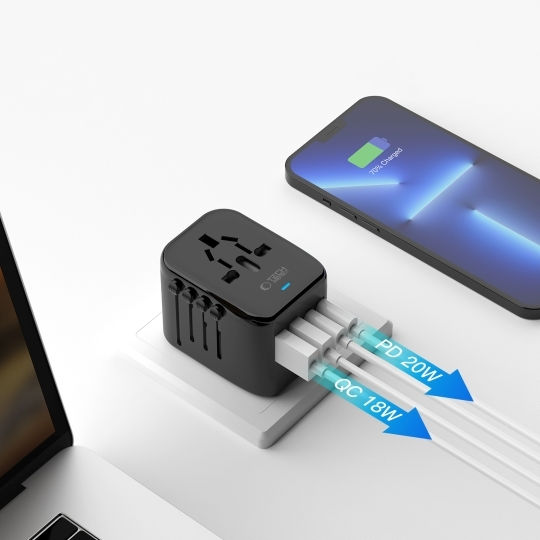 Tech-Protect Αντάπτορας Πρίζας από Universal σε Universal EU / UK / US / AU