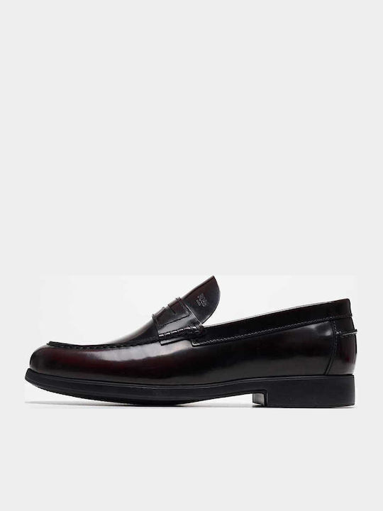 Men's Leather Loafers Burgundy