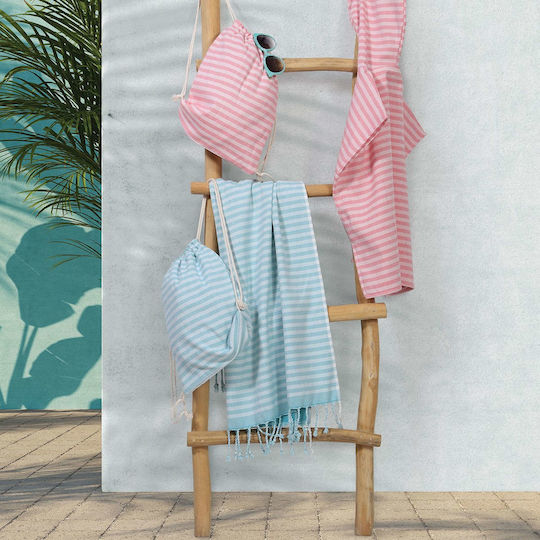Nef-Nef Homeware Sweet Line Kids Beach Towel Pink 120x70cm