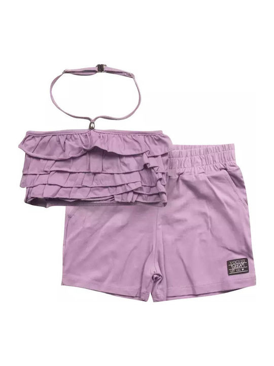 Kinder-Set mit Shorts Sommer 2Stück Lilac