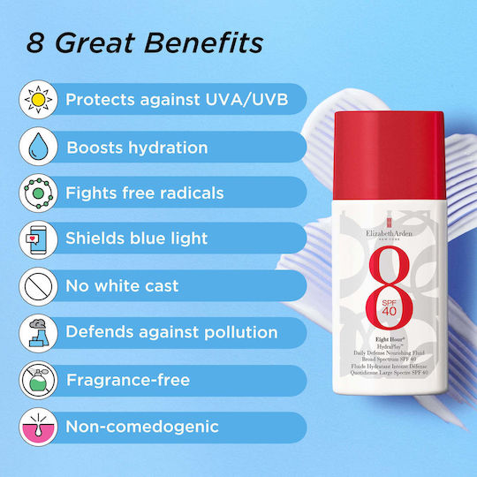 Eight Hour® HydraPlay™ Ежедневна Защитна Хидратираща Слънцезащитна Лосион за Лице SPF40 50ml
