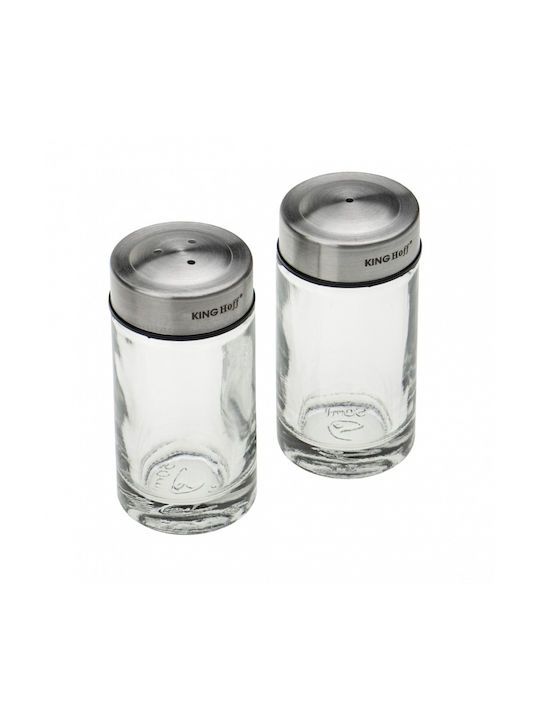 KING Hoff Set Salt & Papper Shaker Glass 2pcs