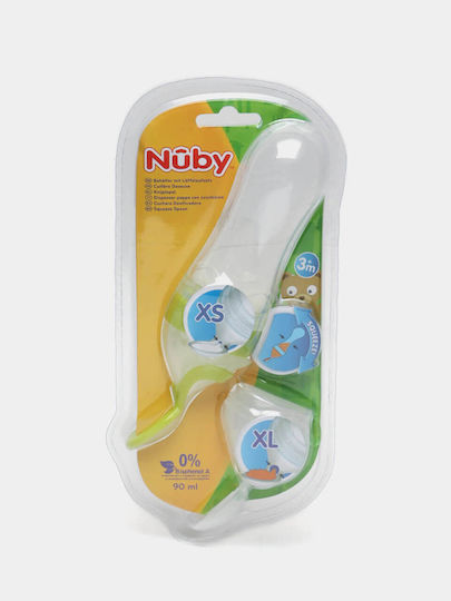 Nuby Squeeze Feeder Bottle with Spoon Tip 1 Piece 3m+ Green