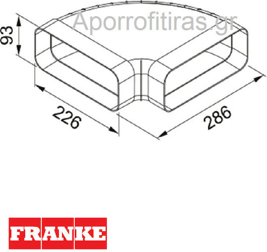 Franke Ανταλλακτικό Φίλτρο Απορροφητήρα Συμβατό με Franke 28.6x22.9cm
