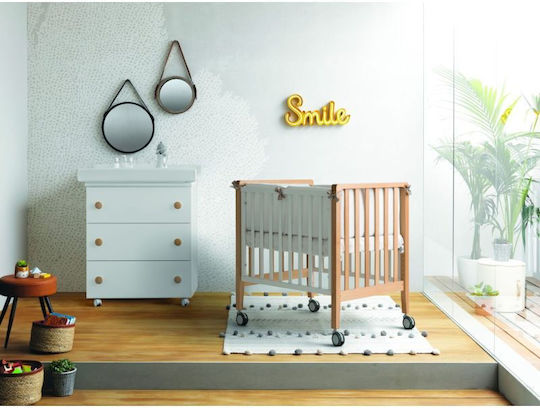 Baby Kommode mit 3 Schubladen Weiß 76x45x90cm