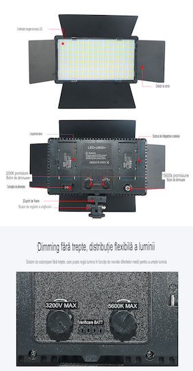 Kit De Iluminare Pentru Fotografie Și Video Cu Lumină Continuă 3 Corpuri De Iluminat 40W 3200 - 5600K