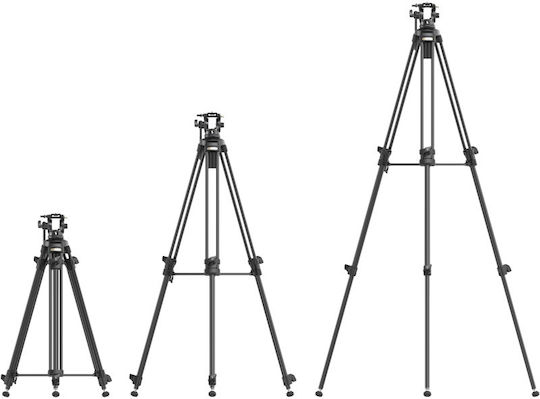 SmallRig Trepied Video Din Aluminiu Cu Cap Hidraulic Și Sarcină Maximă 5kg Până La 185cm