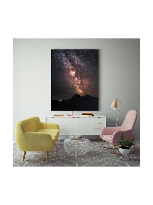 Панел Starry Night Sky Over Mountains Еднасър Нощно Небе Над Планини 70x100