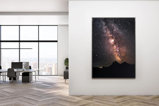 Πίνακας Starry Night Sky Over Mountains Έναστρος Νυχτερινός Ουρανός Πάνω Βουνά 70x100