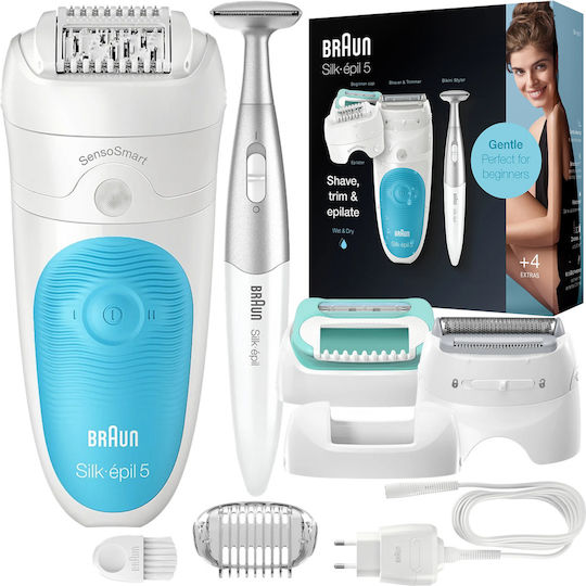 Braun Silk Epil 5 Epilier-Set Epilierer für das Bikini / Gesicht / Körper SE5810
