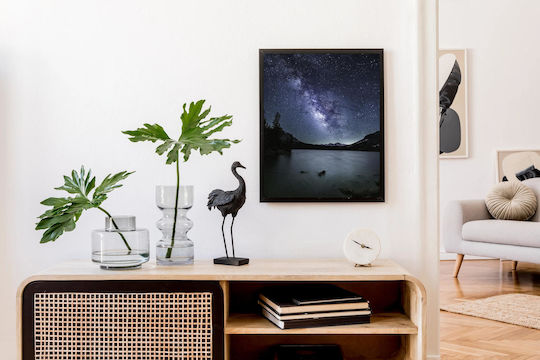 Panou Starry Night Over A Lake Un Singur Exemplar Pictură În Ulei 60x90