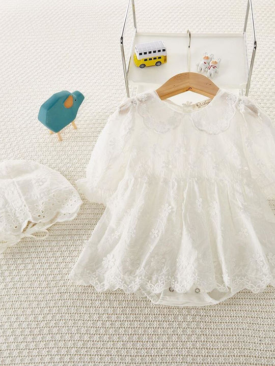 Nannie Alb Rochie de Botez