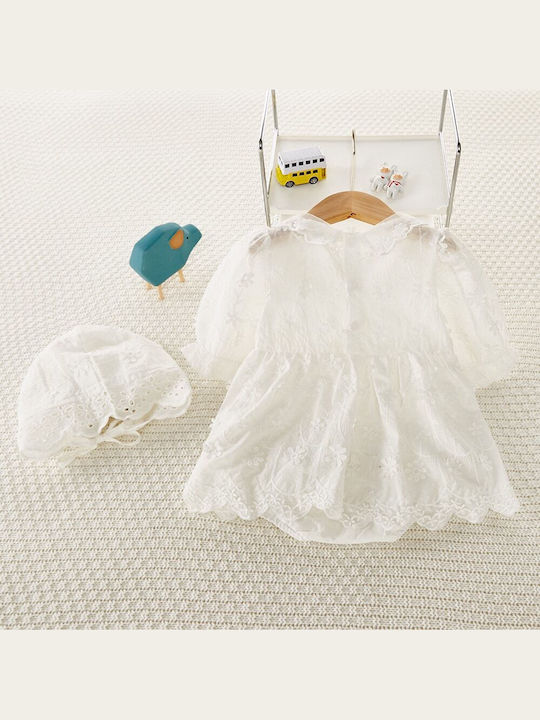 Nannie Alb Rochie de Botez