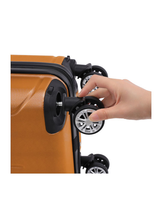Quasar Reisekoffer Hartschalen Camel mit 4 Räder Set 2Stück