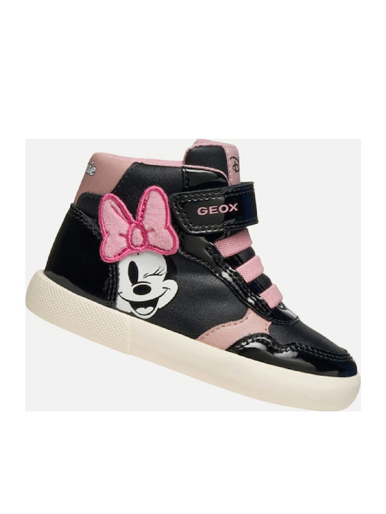 B Gisli Παιδικά Sneakers High με Σκρατς Μαύρα