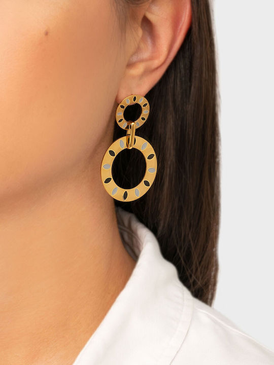 Excite-Fashion Earrings Hoops made of Steel Gold Plated