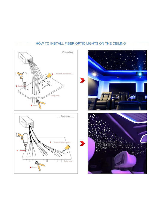 Smart Rgbw Starry Ceiling Fiber Optic Kit Декоративна Лампа