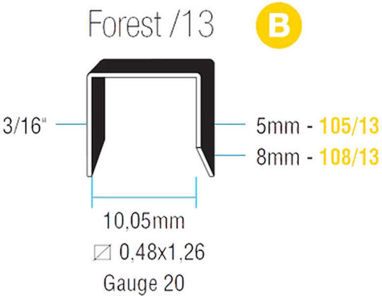 Forest Heftklammern 108-13/5.000
