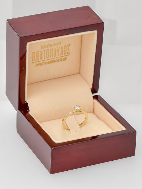 Diamond Jools Single Stone Ring Made of 14K Gold Diamond Jools Single Stone Ring Made of 14K Gold