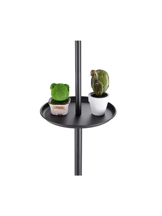 Bakaji Floor Lamp H174xW32cm. with Socket for Bulb E27 Black