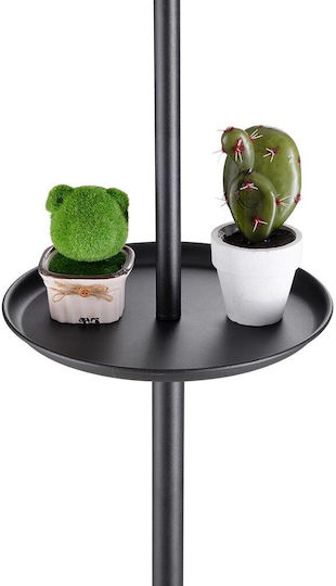 Bakaji Floor Lamp H174xW32cm. with Socket for Bulb E27 Black