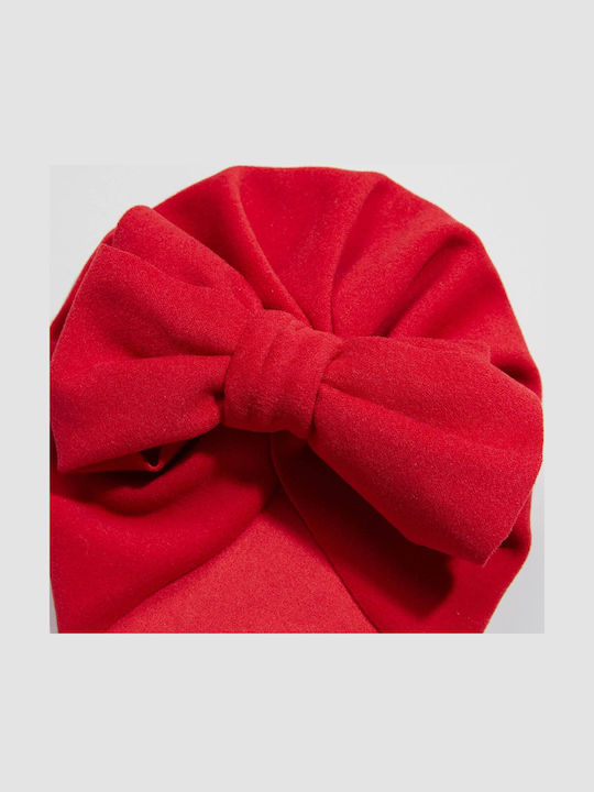Turban Velur Culoare Full Face Roșu