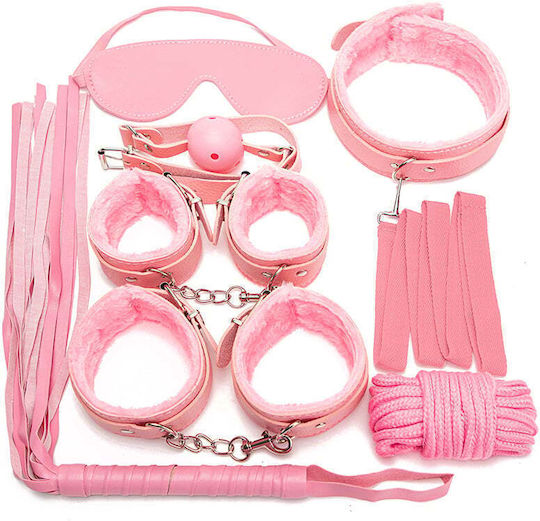 Kinksters BDSM Kit σε Ροζ Χρώμα 7τμχ
