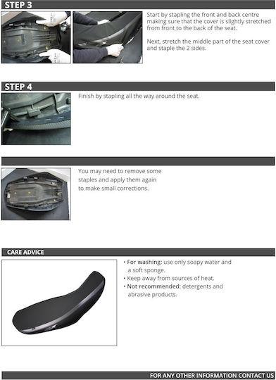 Beta Alp 200 2000-2021 Black Red Stitching Motorcycle Seat Cover