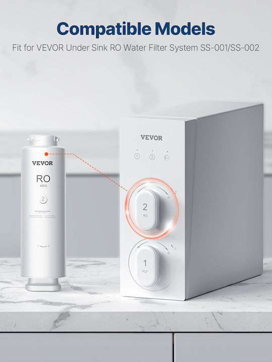 Vevor Water Filter Replacement Reverse Osmosis (RO) / Under Sink 0.0001 μm