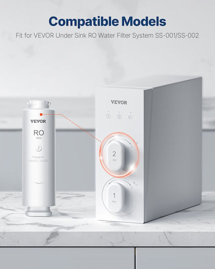Vevor Water Filter Replacement Reverse Osmosis (RO) / Under Sink 0.0001 μm
