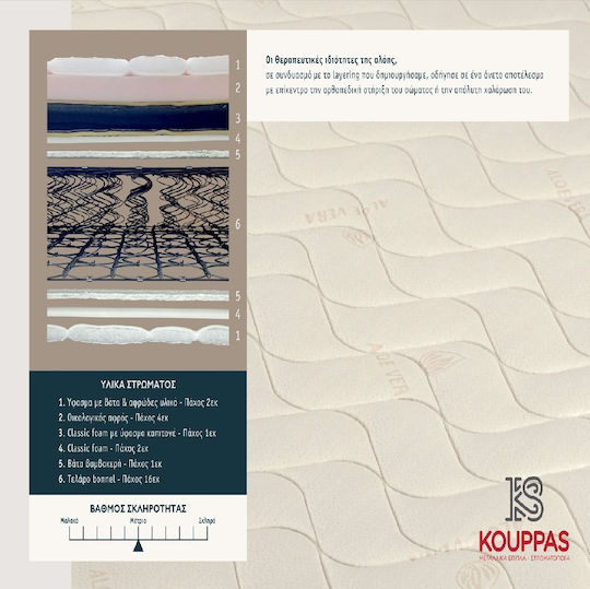 KS Kouppas Единичен Анатомичен Матрак 100x190см с Топматрак