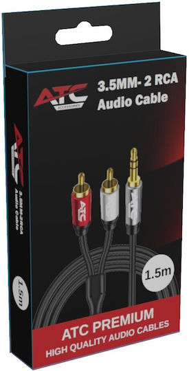 ATC Cablu 2x RCA de sex masculin - 2x RCA de sex masculin 2m ATC02.008.0127