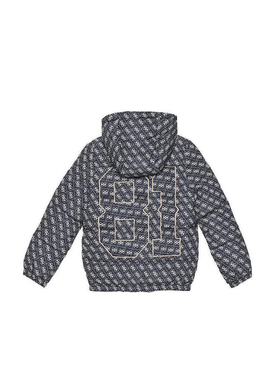Guess Geacă Casual Pentru Copii Albastră