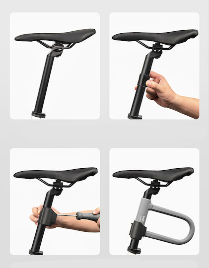 Deli Bicycle Pedal Lock with Key Gray