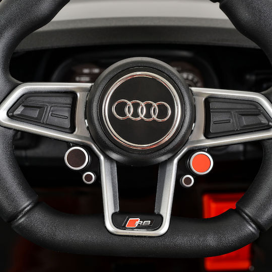 Audi R8 Spyder Cu Un Loc Cu Telecomandă 12 Volți Negru Pentru 3+ Ani