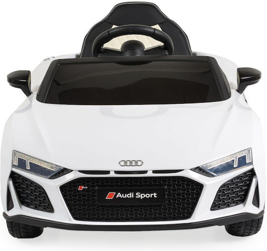 Audi R8 Spyder Cu Un Loc Cu Telecomandă Inspirat 12 Volți Alb Pentru 3+ Ani