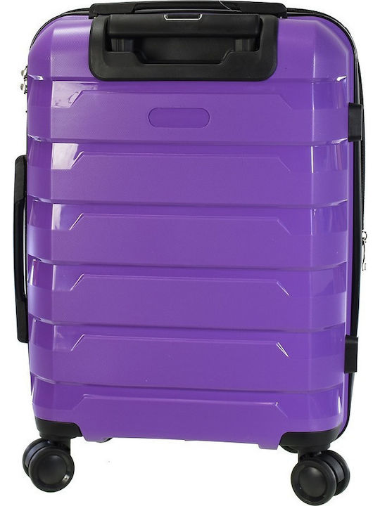 Seagull Cabin Travel Suitcase Hard Purple with 4 Wheels Height 55cm SG180-55-Purple