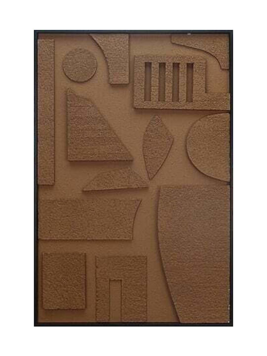 Atmosphera Canvas 3D Jilani 60 x 90 cm – Brown Embossed 210455