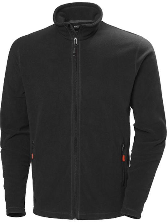 Oxford Light Men's Fleece Cardigan Black